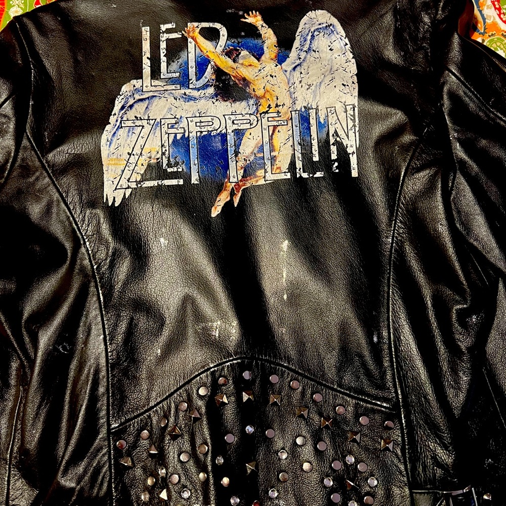 Vintage Led Zeppelin leather jacket XL Never worn, excellent condition.